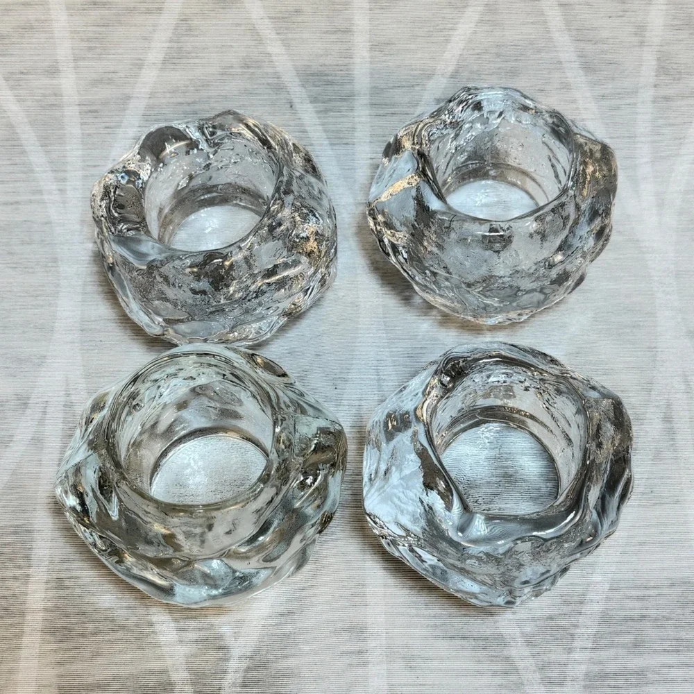 Kosta Boda Snowball Lantern Clear Glass Votive‎ Candle Holder VTG